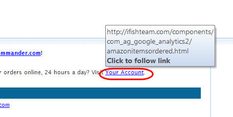 Hover your mouse over the My Account link to see where it really goes...