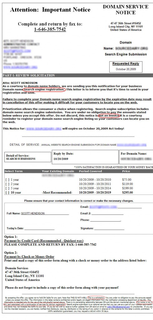 domain-service-notice-scam